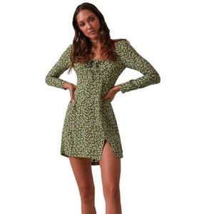 Afends Daisy Long-sleeve Minidress - Size 6